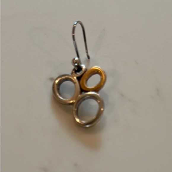 Brighton Gold tone and Silver French Wire Earrings - Picture 3 of 3